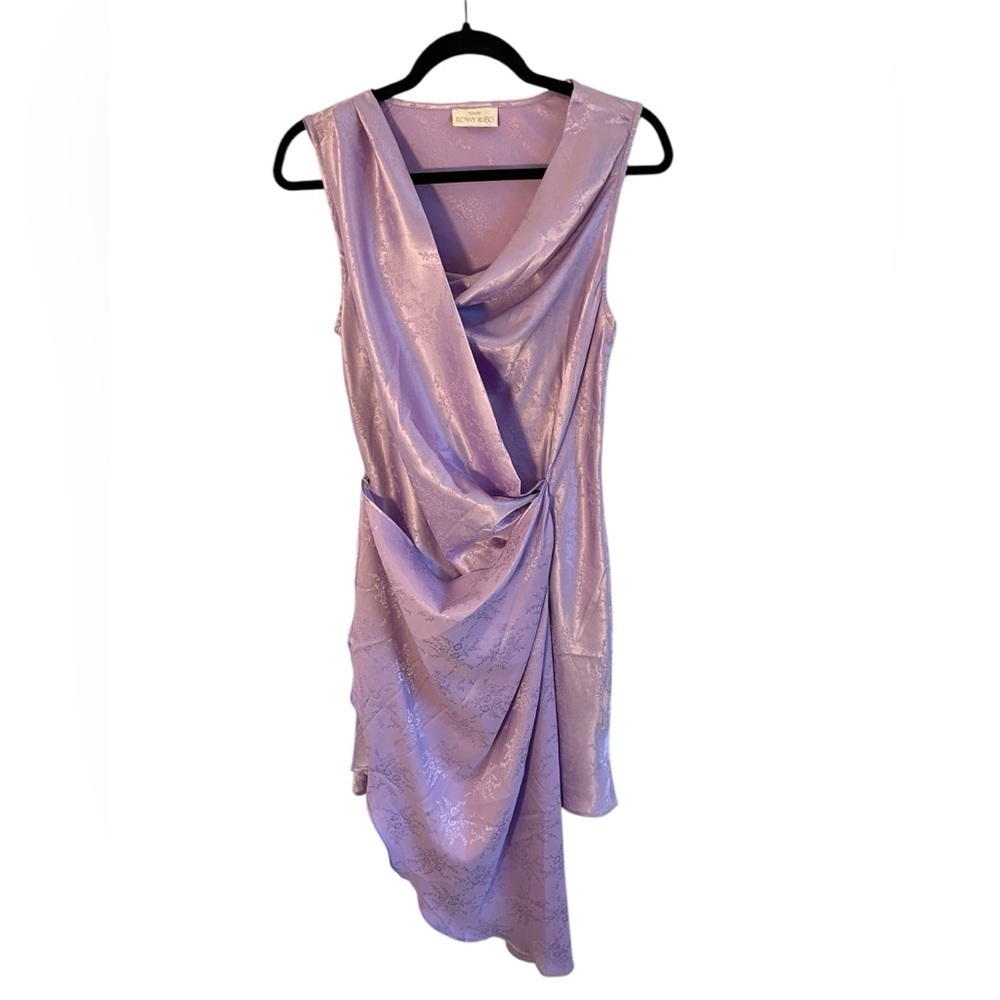 Ronny Kobo Lilac Floral Wrap Dress, size medium